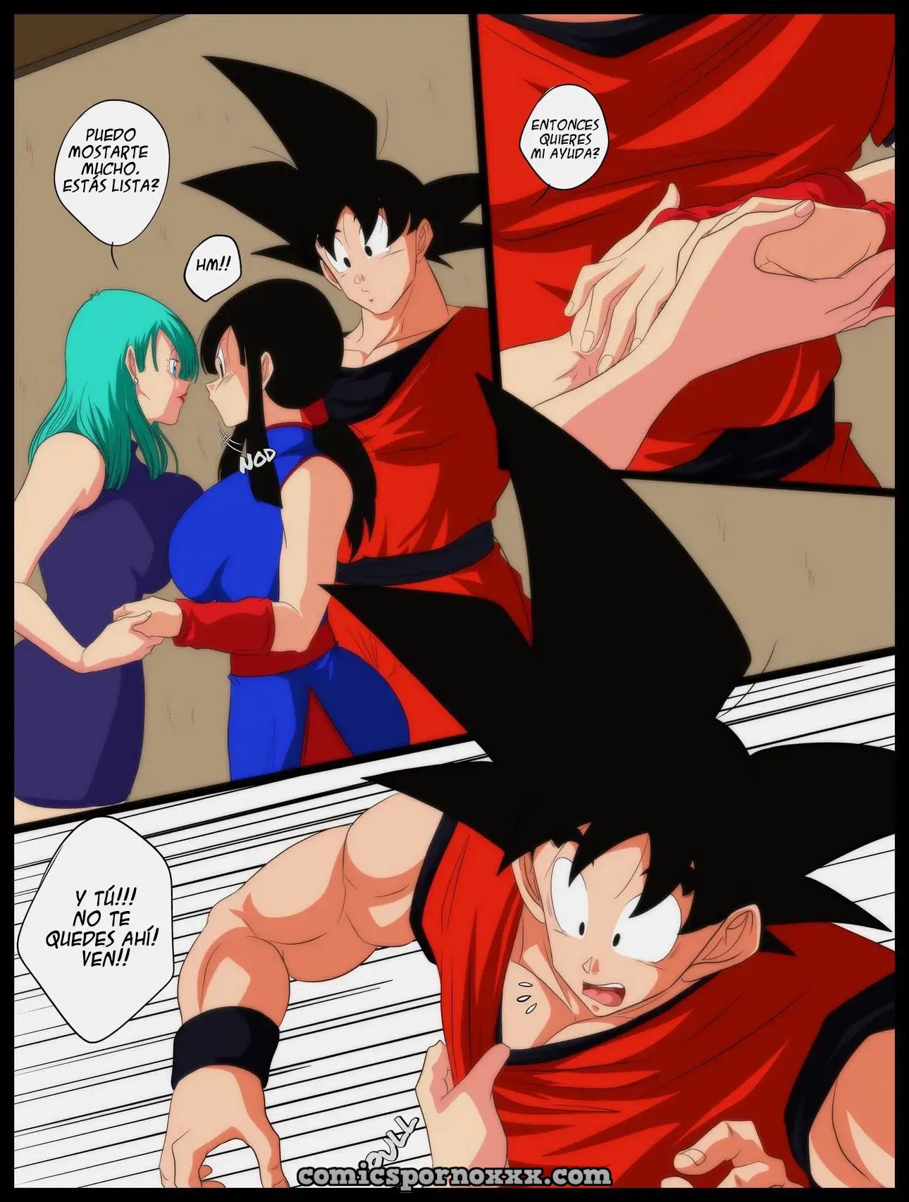 Bulma y Chichi Saludan a Goku con gran Alegría  - Imagen 4  - Comics Porno - Hentai Manga - Cartoon XXX