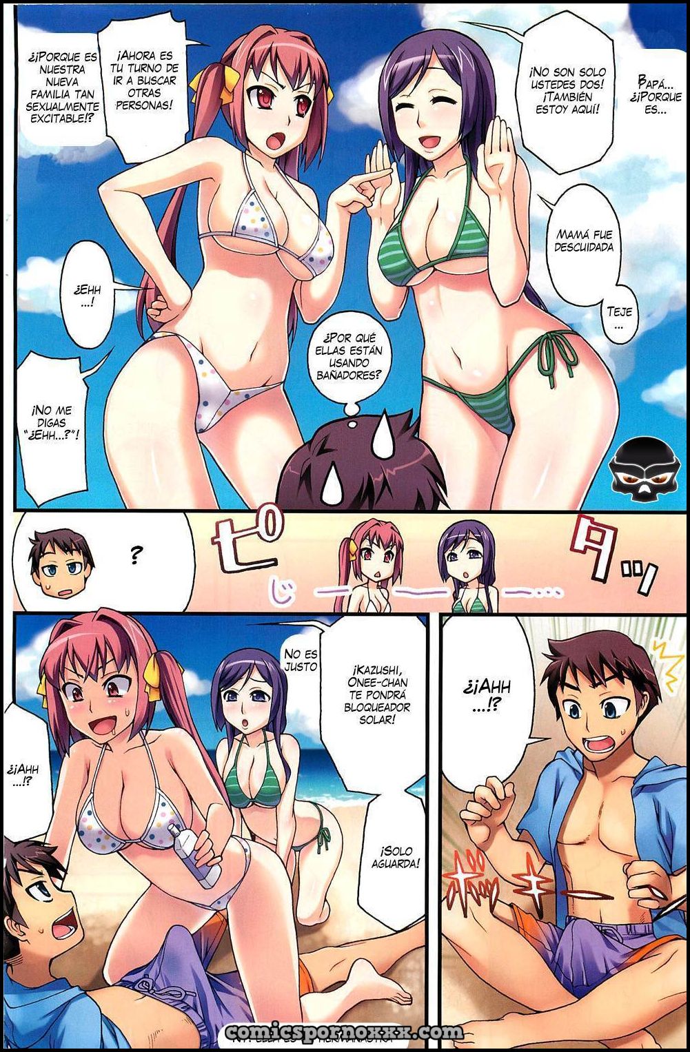 Madrastra y Hermanastros (Sexo Incesto en la Playa con Náufragos)  - Imagen 2  - Comics Porno - Hentai Manga - Cartoon XXX