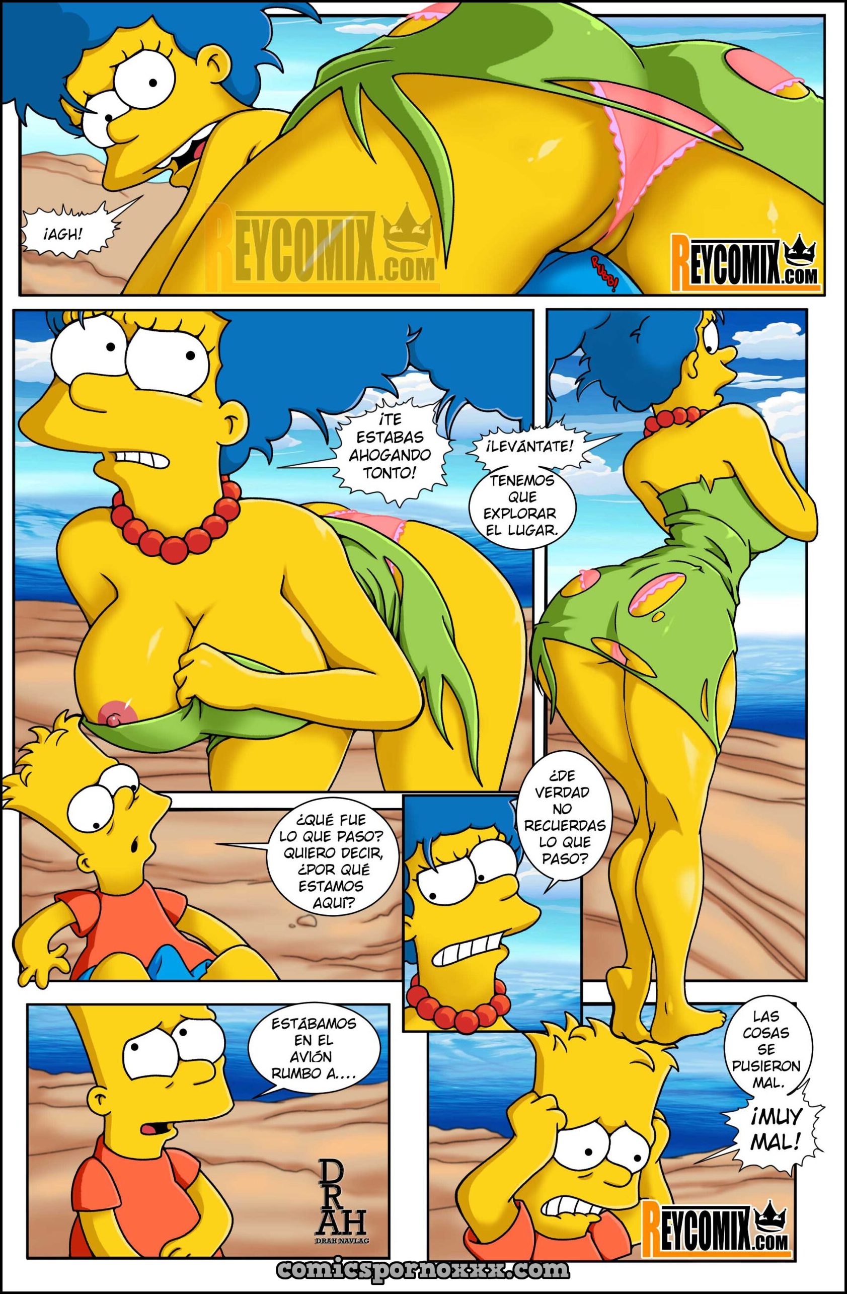 Marge y Bart Simpson Culean en una Isla Paraiso  - Imagen 4  - Comics Porno - Hentai Manga - Cartoon XXX