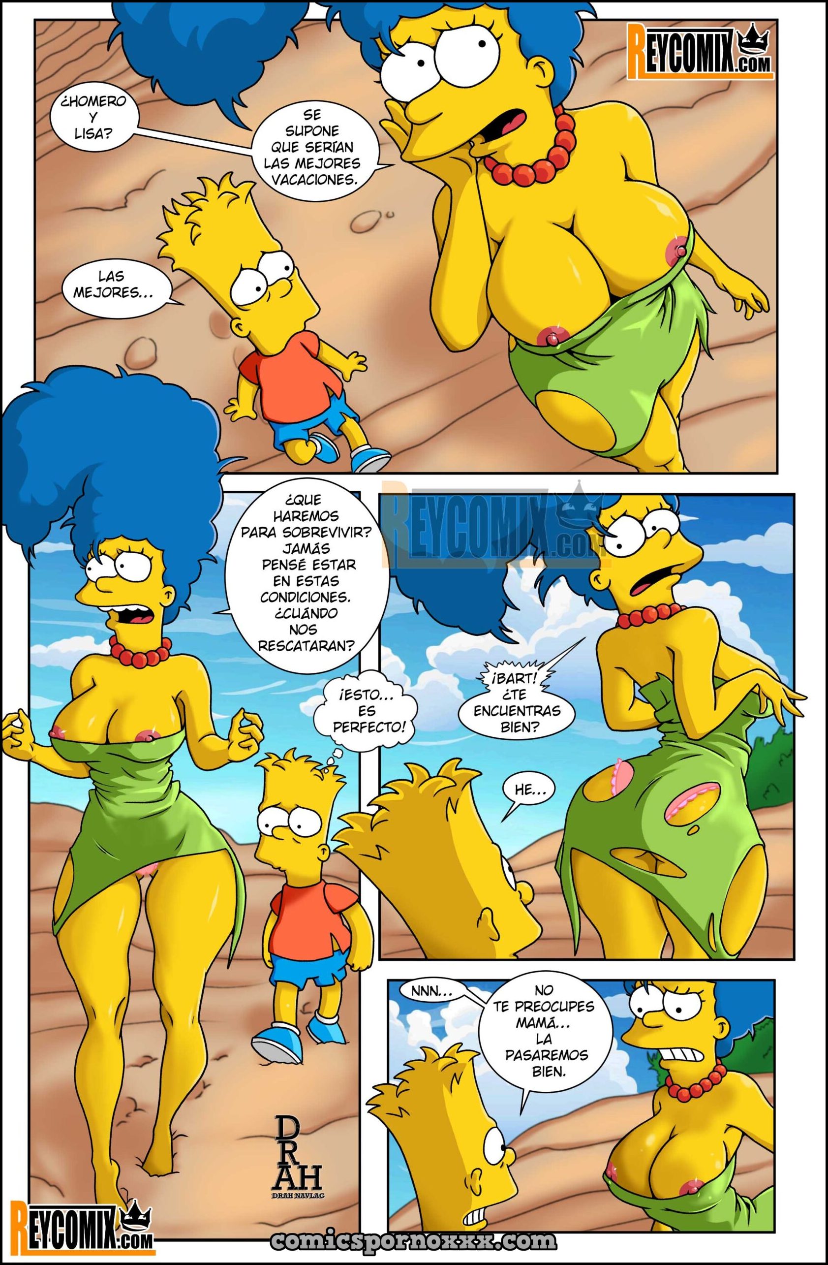 Marge y Bart Simpson Culean en una Isla Paraiso  - Imagen 5  - Comics Porno - Hentai Manga - Cartoon XXX