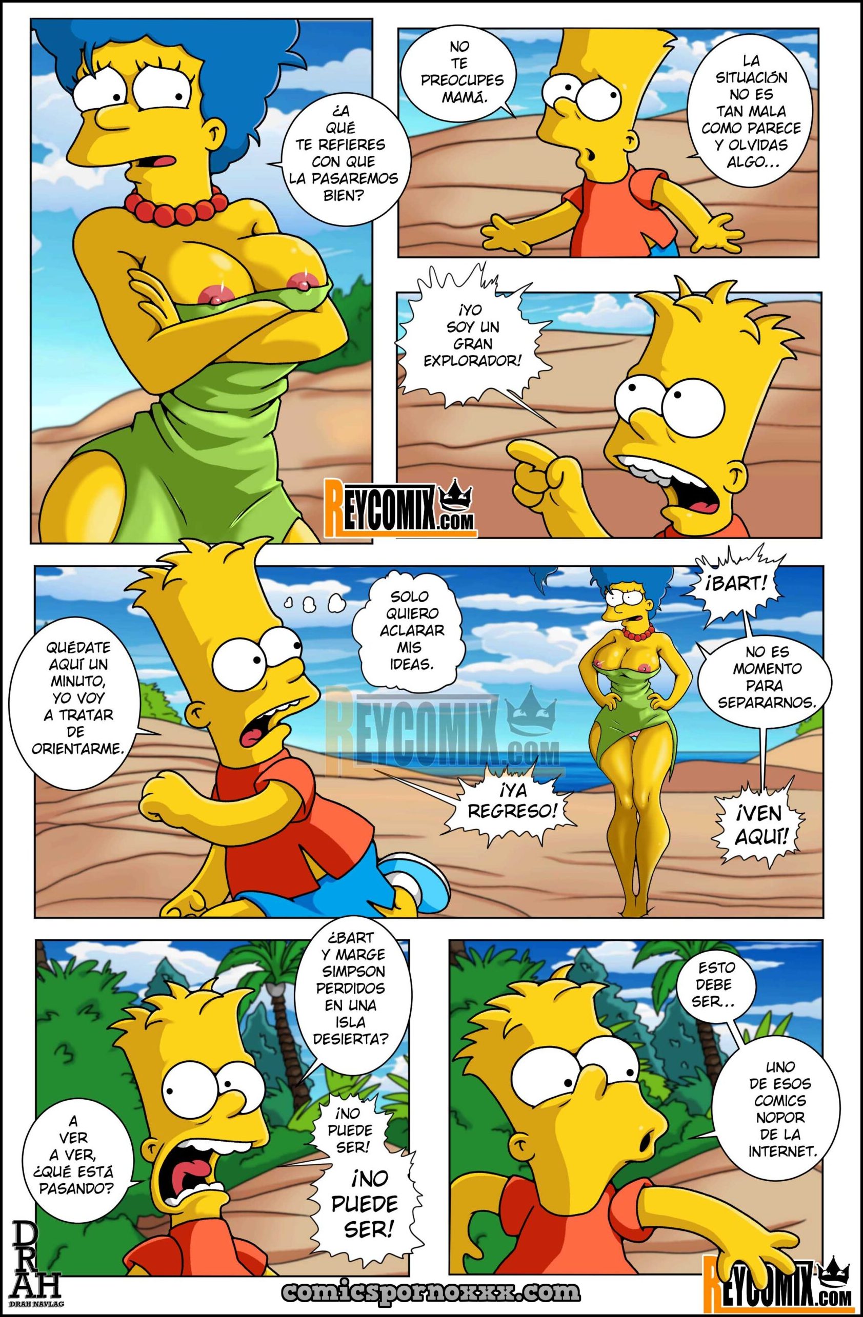 Marge y Bart Simpson Culean en una Isla Paraiso  - Imagen 6  - Comics Porno - Hentai Manga - Cartoon XXX