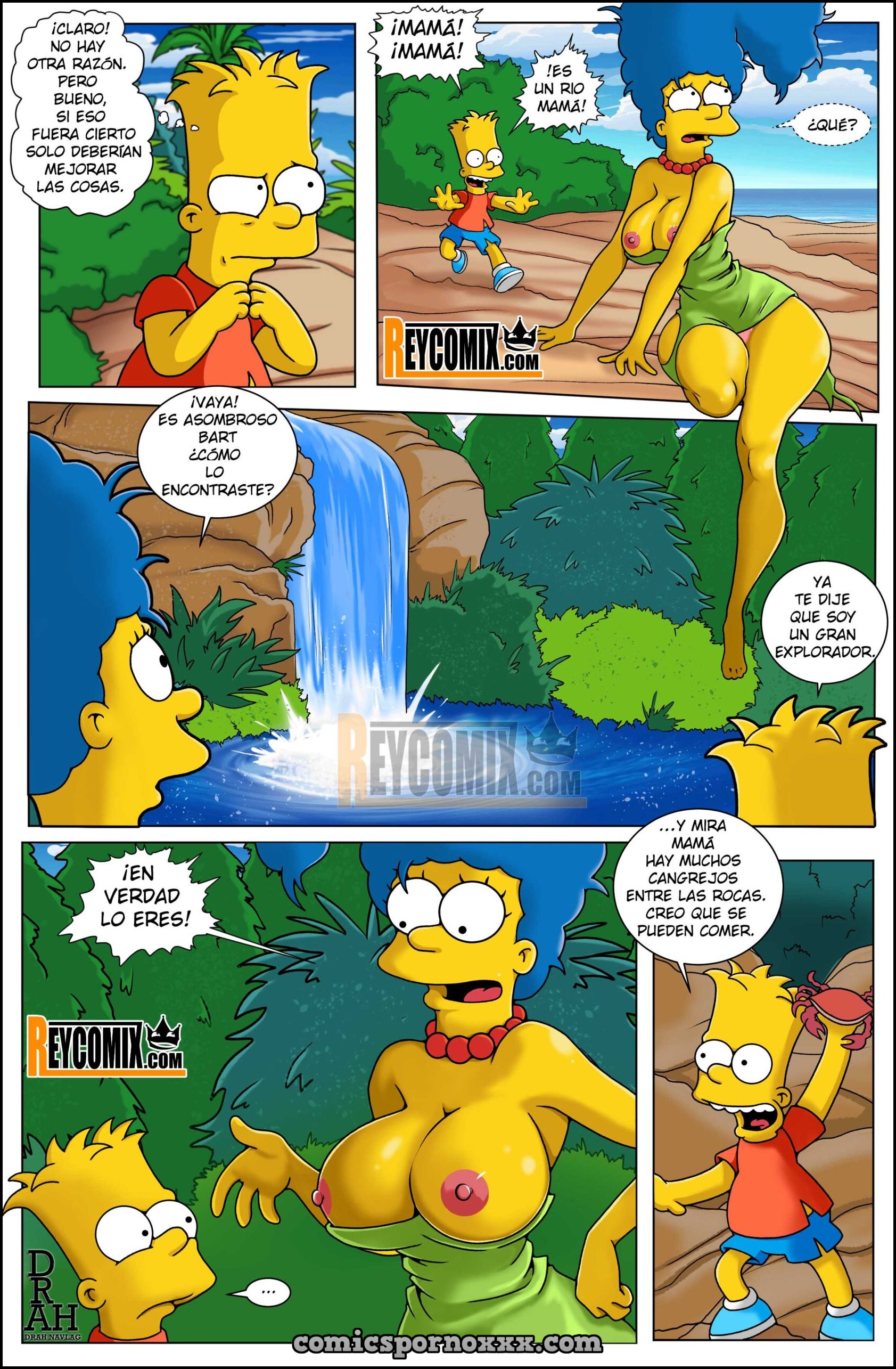 Marge y Bart Simpson Culean en una Isla Paraiso  - Imagen 7  - Comics Porno - Hentai Manga - Cartoon XXX