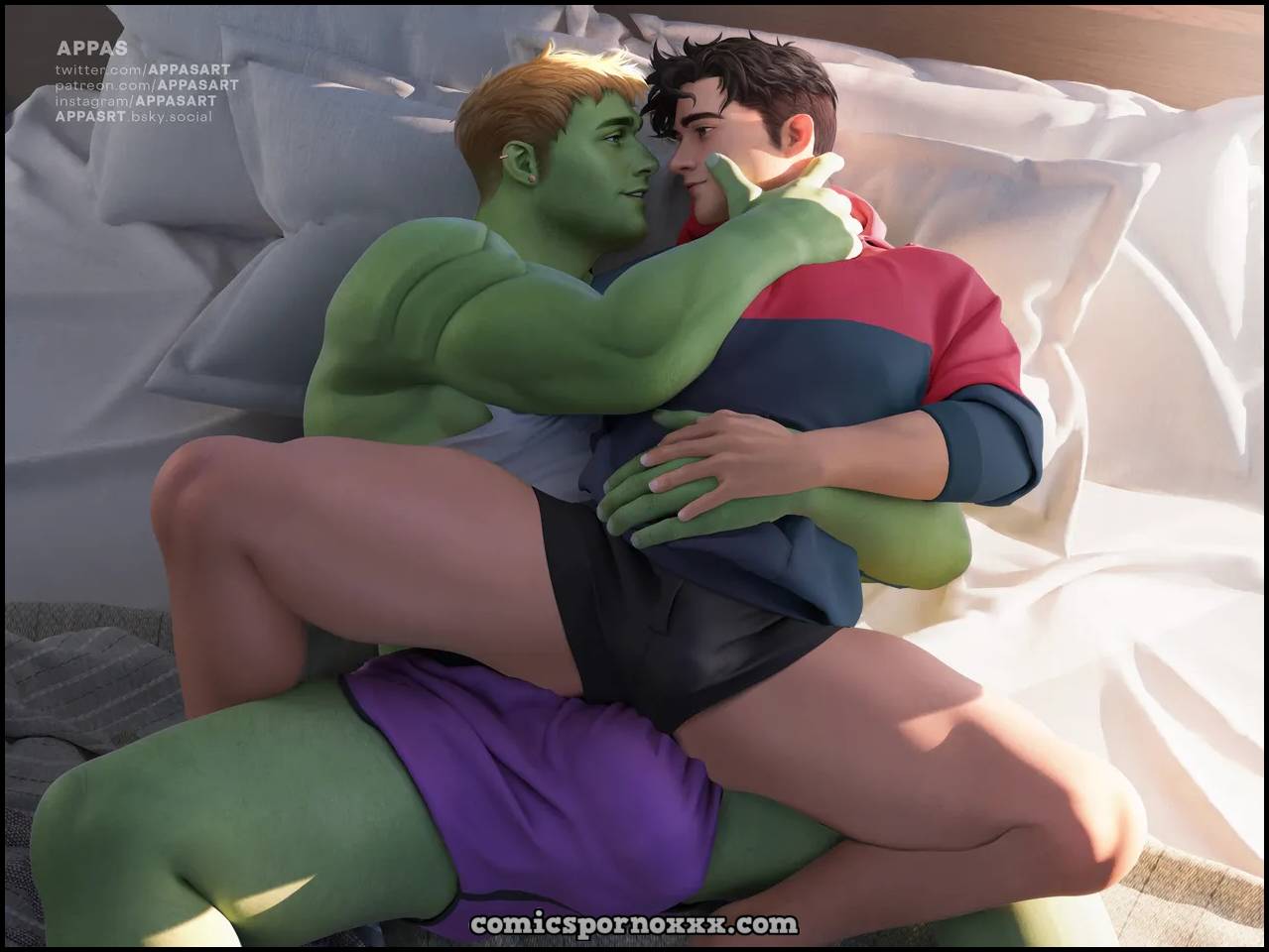 Wiccan and Hulkling (El Increíble Hulk Teniendo Sexo Gay)  - Imagen 1  - Comics Porno - Hentai Manga - Cartoon XXX