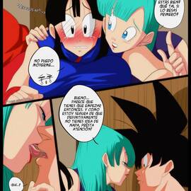 Comics XXX - Bulma y Chichi Saludan a Goku con gran Alegría - 6