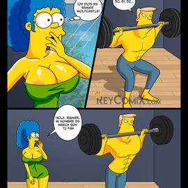 Hentai - Marge Simpson Tiene Sexo con Rainier Wolfcastle en el Gym - 5