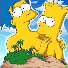 Hentai - Marge y Bart Simpson Culean en una Isla Paraiso - 1