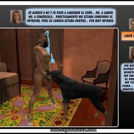 Comics XXX - Mujer Embarazada Folla con su Perro Rottweiler (Madeline y Max) - 6