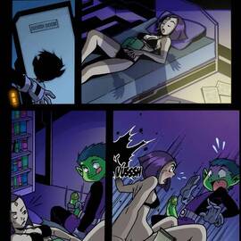 Ver - Raven & Beast Boy Sex (Chico Bestia Folla a Raven) - 1