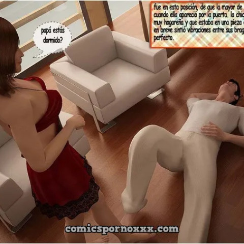 Papa y sus dos Hijas Adolescentes Follando - Página 3