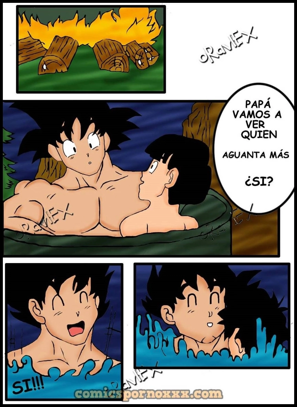 Hentai - Goku Hace Incesto con su Hijo Gohan en la Bañera - Imagen 2