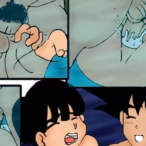 Anime - Goku Hace Incesto con su Hijo Gohan en la Bañera - 7