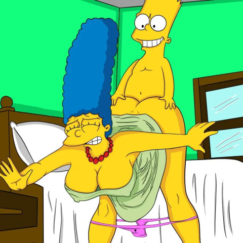 Anime - Bart Simpson Rompiéndole el Culo a Marge - 7