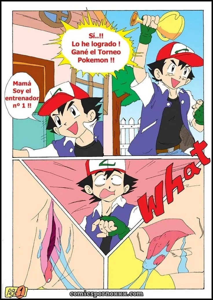 Hentai - Ash x Delia (Ash Ketchum Follando a su Madre) - Imagen 2