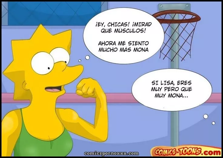 Hentai - Orgía Lésbica en el Gimnasio con Lisa Simpson - Imagen 2