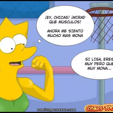 Ecchi - Orgía Lésbica en el Gimnasio con Lisa Simpson - 2