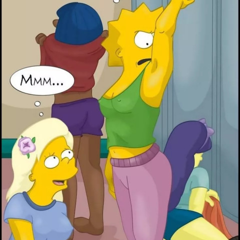 Doujinshi - Orgía Lésbica en el Gimnasio con Lisa Simpson - 3