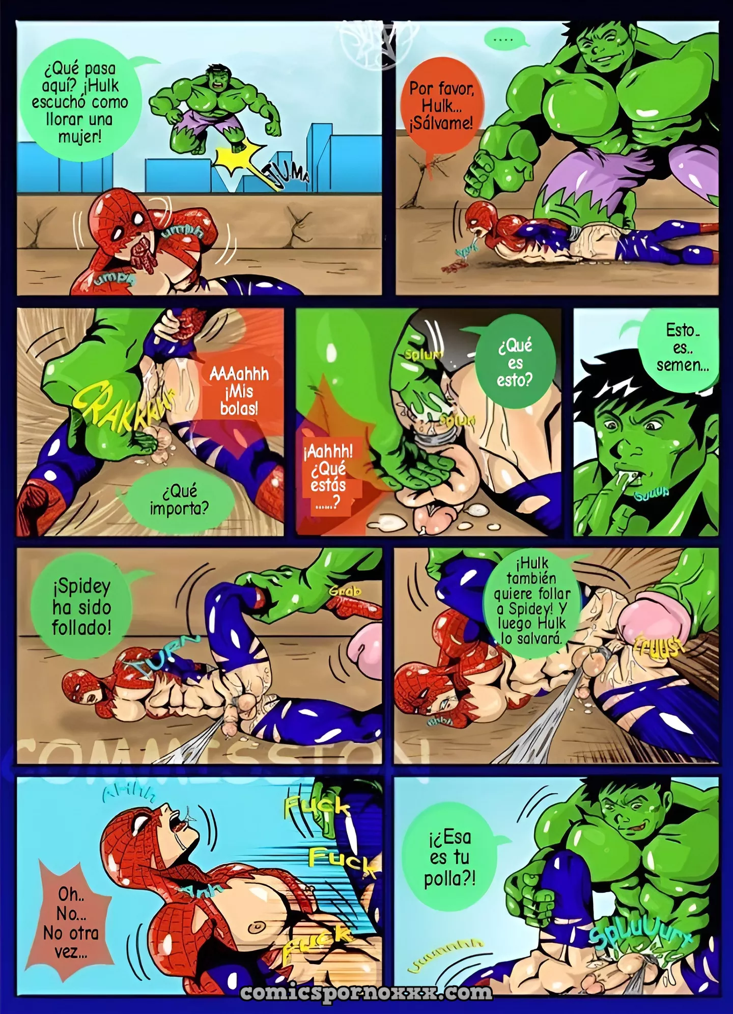 Hentai - Poor Spidey #1 (Hulk y Venom Violan a Spiderman) - Imagen 5