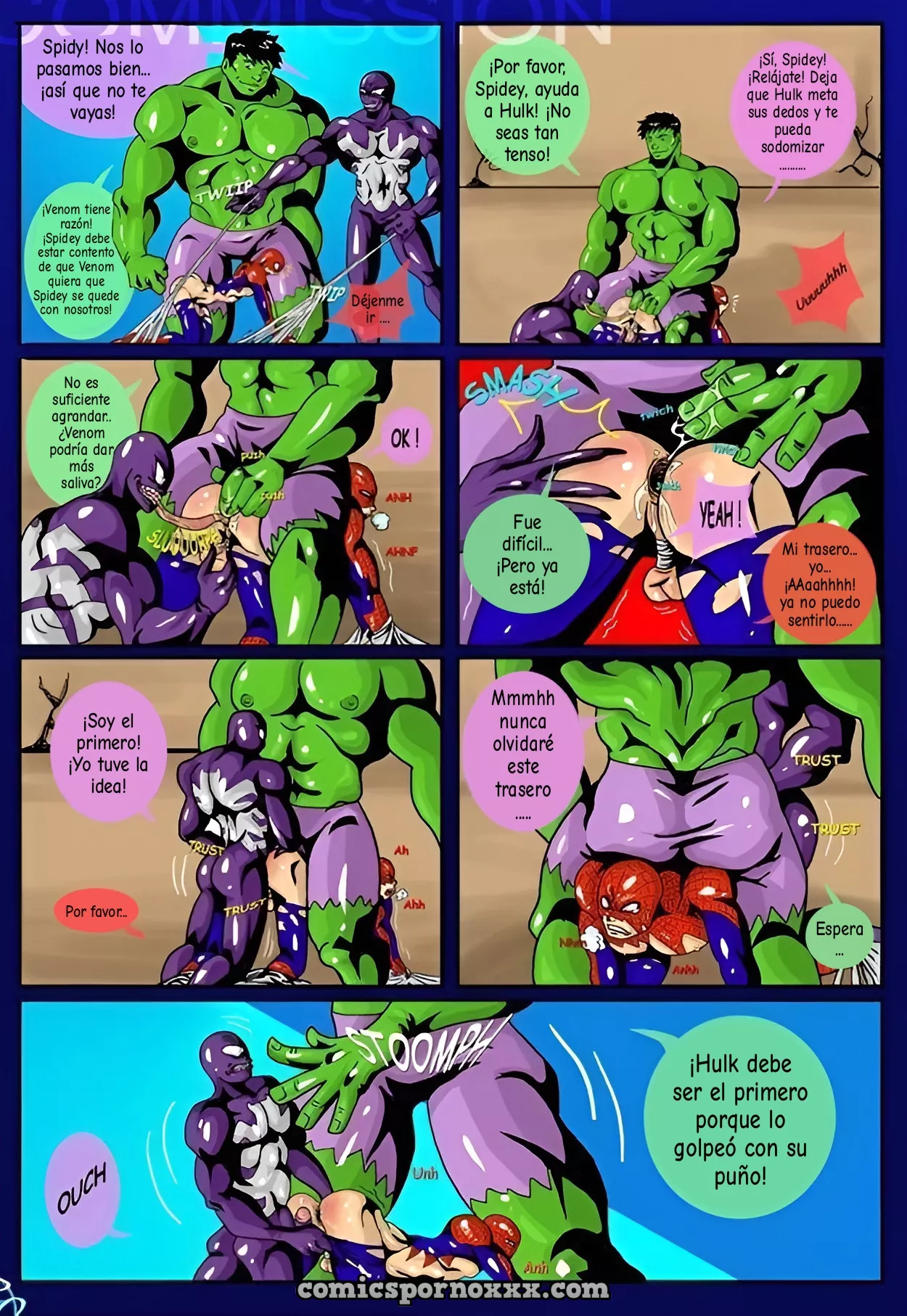 Hentai - Poor Spidey #1 (Hulk y Venom Violan a Spiderman) - Imagen 9