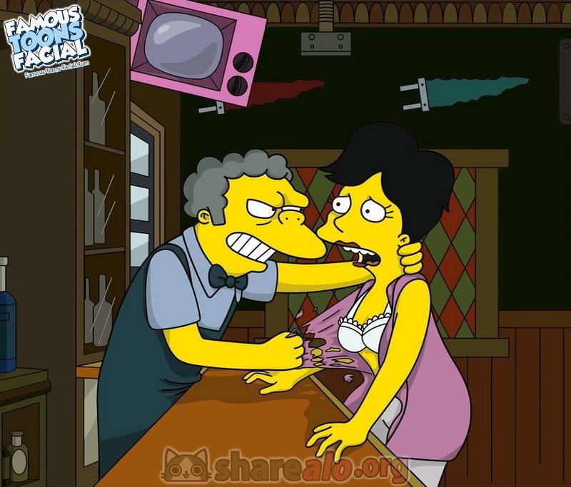 Moe Szyslak Folla a Mujer Cachonda en su Bar 1