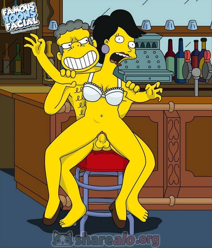 Moe Szyslak Folla a Mujer Cachonda en su Bar 3