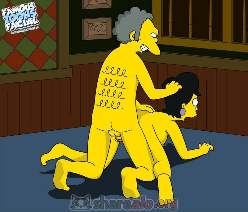 Moe Szyslak Folla a Mujer Cachonda en su Bar 4