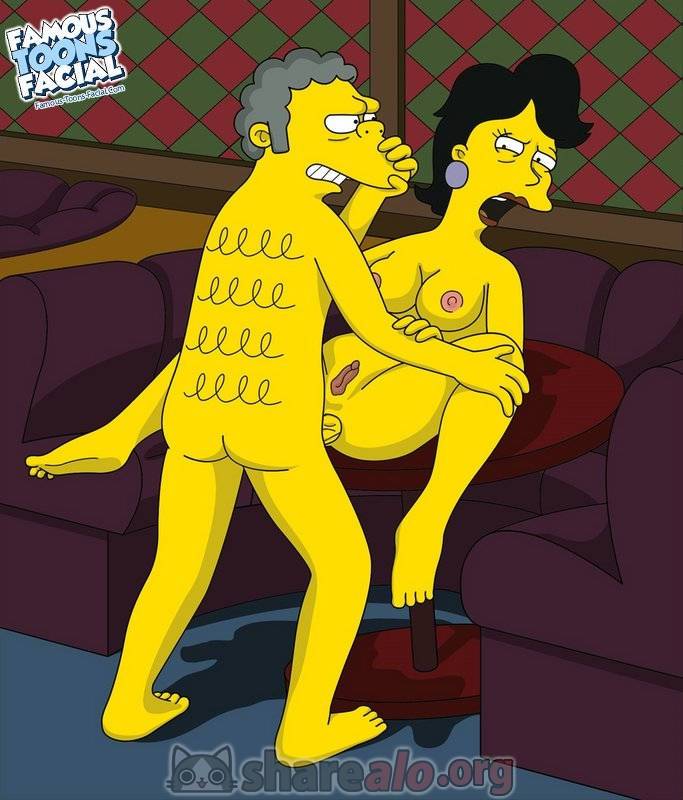 Moe Szyslak Folla a Mujer Cachonda en su Bar 9