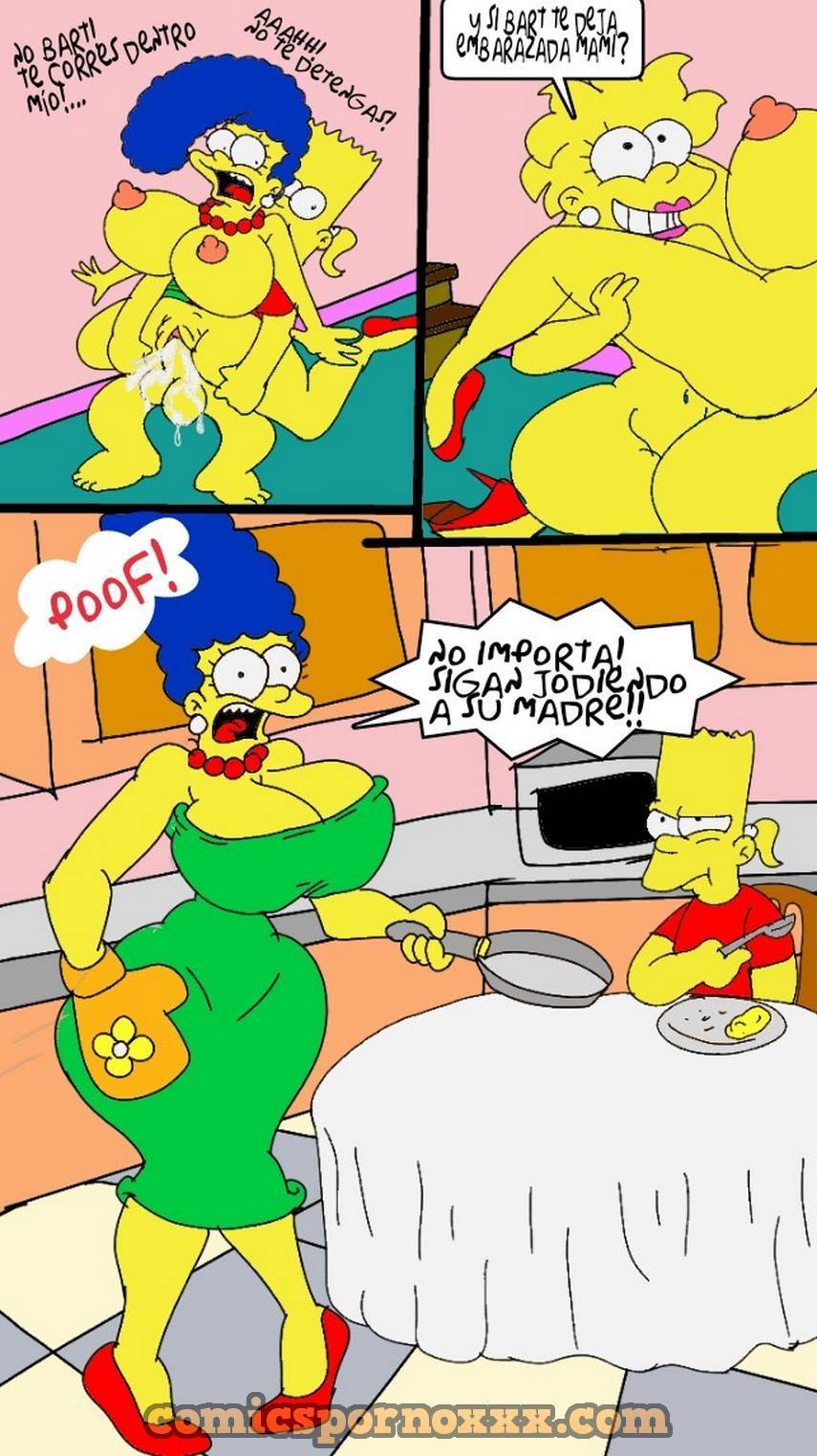 Marge y Lisa Simpson Versión Tetonas Folladas por Bart 7