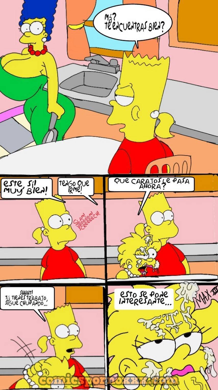 Marge y Lisa Simpson Versión Tetonas Folladas por Bart 8