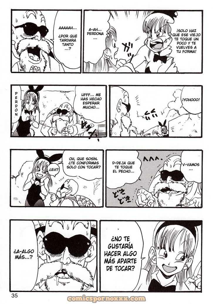 Los Episodios de Bulma con Roshi y Goku 35