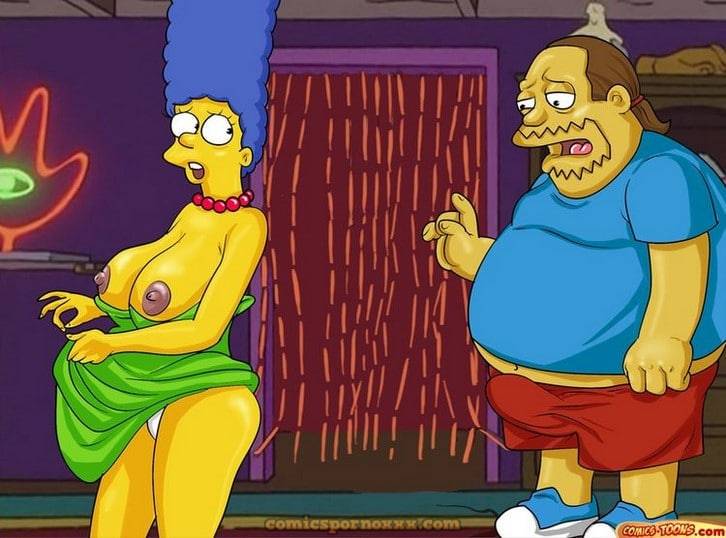 Homero y Marge Simpson Trio Porno con el Nerd de las Historietas 6