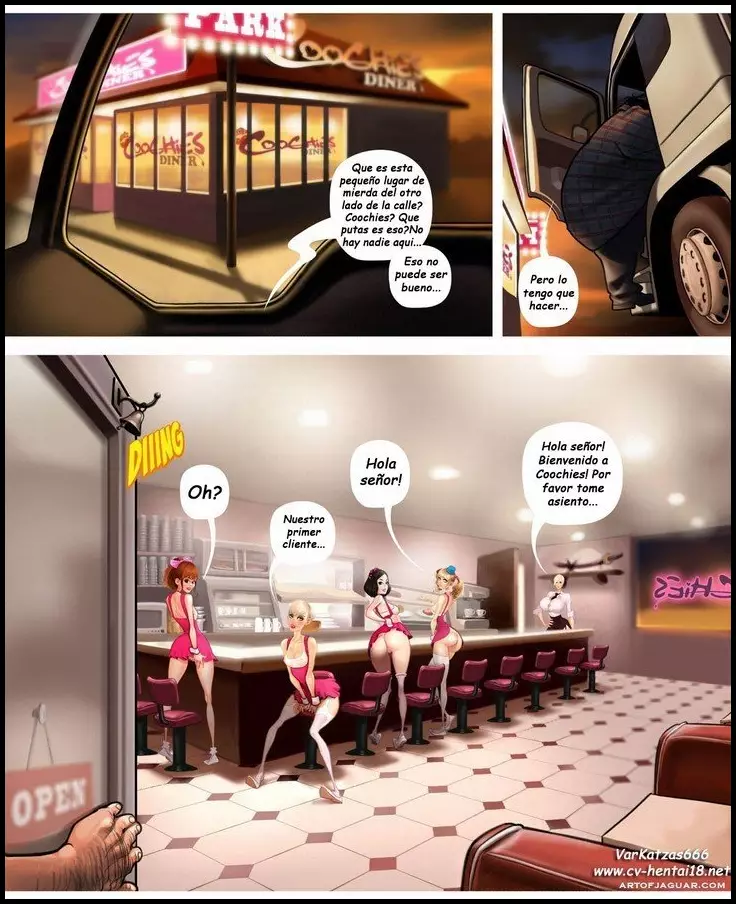 Coochies Sex Diner (Camionero Caliente y Meseras muy Putas) - 5 - Comics Porno - Hentai Manga - Cartoon XXX