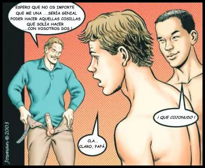 Pillados (Padre Gay es Follado por su Hijo y su Amigo)  - Imagen 05  - Comics Porno - Hentai Manga - Cartoon XXX