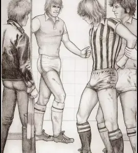 Comics Porno - Futbolistas Homosexuales Teniendo Sexo en el Vestuario - 7