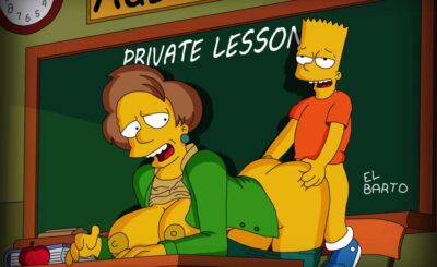 Edna Krabappel Follada en Clase por Bart Simpson