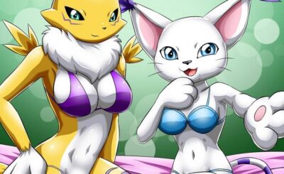 Agradecimientos (Tailmon y Renamon Orgía Digimon) - Comics - Manga