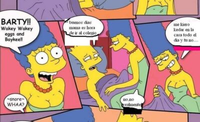 Bart y Hugo se Fornican a Marge y Lisa Simpson - Hentai - Comics - Manga