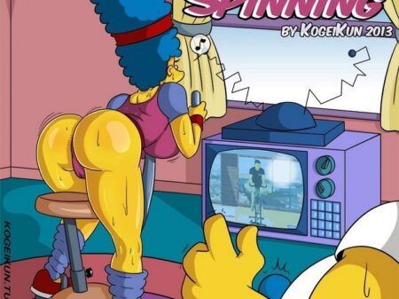 Haciendo Sexy Spinning con Marge Simpson
