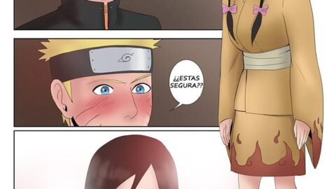 Hanabi Hyuga Follando con Naruto