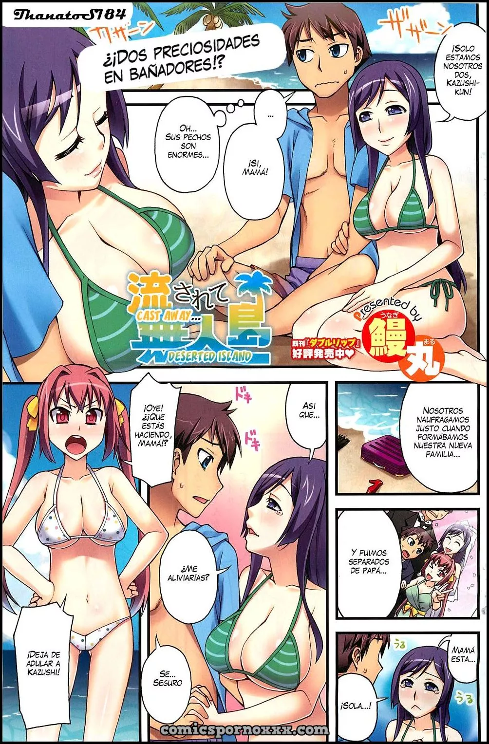 Madrastra y Hermanastros (Sexo Incesto en la Playa con Náufragos)