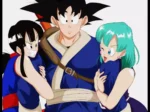 Bulma y Chichi Saludan a Goku con gran Alegría