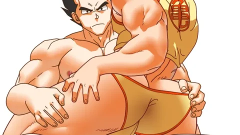Vegeta Entrena con Goku Sin Ropa y Desnudos
