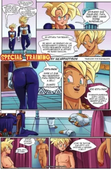 Goku y Gohan en un Duro Entrenamiento Anal (Special Training)