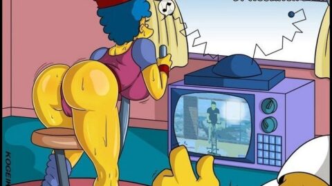 Haciendo Sexy Spinning con Marge Simpson