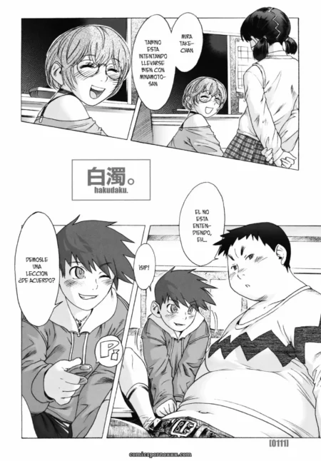 El manga muestra a un grupo de jóvenes sentados en una habitación, con uno de ellos vestido como el Capitán América. +18 nsfw