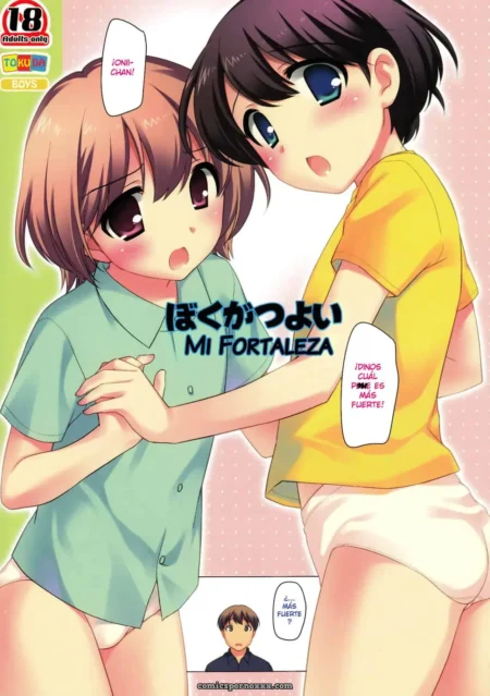 El manga muestra a dos chicos que se abrazan. +18 nsfw