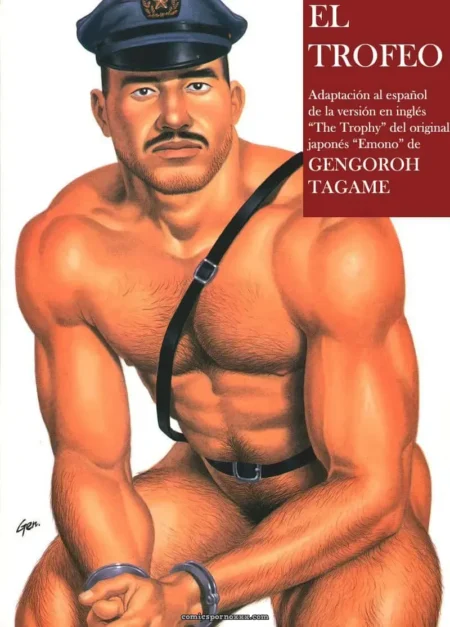 Hombre musculoso con chaleco negro, mirando hacia adelante, brazos cruzados en el pecho. +18 nsfw