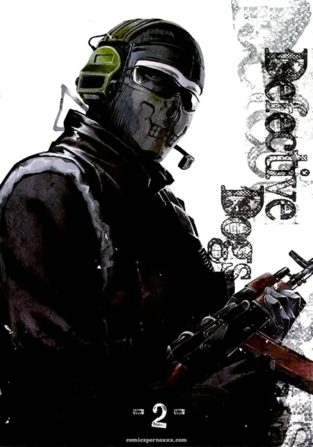 El soldado de la imagen está armado con un rifle y una ametralladora, vestido con equipo de combate y mirando hacia el cielo. +18 nsfw