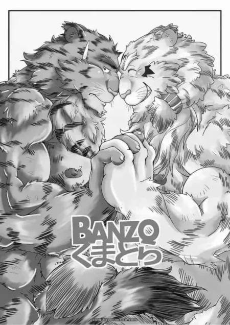 En la imagen, dos tigres se besan con sus lenguas extendidas. +18 nsfw