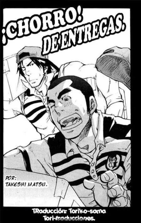 En el dibujo, dos hombres con barbas y sombreros se enfrentan a un tercer hombre que les muestra sus dientes. +18 nsfw