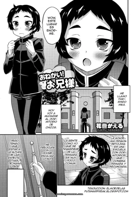 La imagen muestra a una mujer con un abrigo y una manga corta, mientras se le habla. +18 nsfw